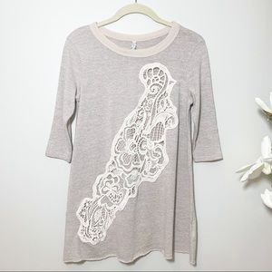 Free People Crochet Tunic Top